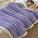 DecorBites™ Cozy Coral Fleece Bed Blanket - Soft, Warm, & Comfortable for Autumn/Winter