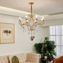 DecorBites™ Iron Crystal Chandelier: Modern Industrial Luxury for Home Lighting