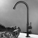 DecorBites™ Brass Outdoor Faucet with Double Function, Deck Mounted Tall Antique Garden Tap