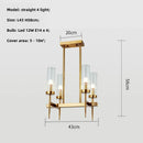 DecorBites™ Gold Metal Glass LED Pendant Lights Chain Hanging Lamp