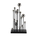 DecorBites™ Geometric Golden Ball Sculpture: Metal Handicrafts Home Decor Ornament