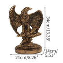 DecorBites™ Golden Eagle Wings Spread Resin Statue Home & Office Decor Art Craft