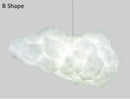DecorBites™ Cloud Chandelier: Cotton Lampshade Hanging Light for Bedroom & Living Room