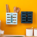 DecorBites™ Kitchen Utensils Organizer Rack - Wall-mounted Storage for Tableware and Cutlery