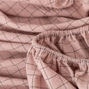 DecorBites™ Cotton Fitted Sheet with Elastic Bands for Single Double King Queen Bed