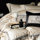 DecorBites™ Luxe Champagne Bedding Set in Silky Egyptian Cotton - Queen King Sizes