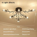 DecorBites™ Crystal Ceiling Chandelier LED Light Fixture for Living Room Bedroom Kitchen
