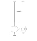 DecorBites™ KUSHI LED Glass Pendant Light for Living Room, Kitchen, or Bedside Table