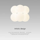 DecorBites™ Glass Ball Milky White Chandelier for Home Decor Fixture