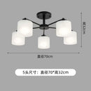 DecorBites™ LED Black/Gold Ceiling Chandelier with Lampshade for Elegant Living Room Decor