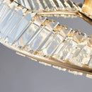 DecorBites™ Crystal Rings LED Ceiling Light: Modern Dimmable Gold Lustre for Indoor Home Decor