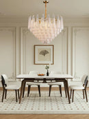DecorBites™ Gold Glass Pendant Light for Dining Table & Hotel, Modern Foyer Ceiling Lamps
