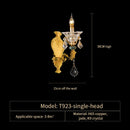 DecorBites™ Luxe Crystal Chandelier: Elegant Copper Living Room Dining Candle Light