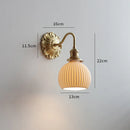 DecorBites™ Frosted Glass LED Wall Light Switch Socket Copper Lampara Pared