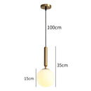 DecorBites™ Golden Glass Balls Chandelier Ceiling Light for Elegant Home Decor