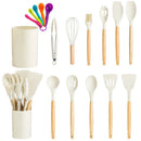 DecorBites™ 13-Piece Silicone Kitchen Utensils Set with Storage Box | Heat-Resistant Cooking Tools and Baking Accessories