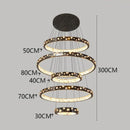 Modern black and clear crystal chandelier stair pendant lamp living room