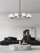 DecorBites™ Glass Lampshade Chandelier Copper Hanging Lights Dining Room Bedroom Decor