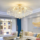 DecorBites™ K9 Crystal Gold Chandelier Ceiling Light | Bedroom Home Decor LED Ceiling Lamp