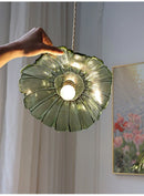 DecorBites™ Japanese Sunflower Glass Pendant Lights Modern Brass Hanglamp Fixture