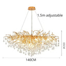DecorBites™ Gloss Light Luxury Crystal Ceiling Chandelier for Living Room & Dining Room