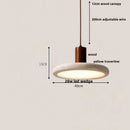 DecorBites™ Adjustable LED Pendant Light - Nordic Modern Yellow Travertine Marble Wood Fixture