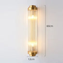 DecorBites™ Gold Crystal Glass Wall Sconce Light Fixture for Luxury Bedroom Decor