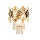 DecorBites™ Crystal Gold Stainless Steel LED Dimmable Wall Sconce