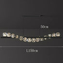 Modern gold crystal led pendant light for dining room