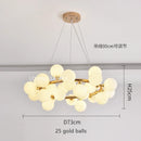 DecorBites™ Glass Ball LED Chandelier Pendant Lamp, Modern Round Design for Home Decor Lighting