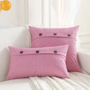 DecorBites™ Linen Button Sofa Cushion Cover Set for Living Room and Bed