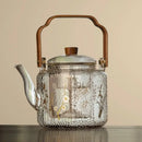 DecorBites™ 1000ml Glass Teapot for Home & Restaurant Brewing