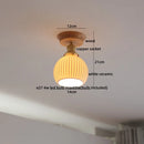 DecorBites™ Copper Wood LED Ceiling Lamp Ceramic Modern Ceiling Lights for Home Decor