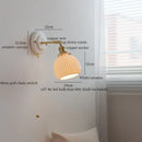 DecorBites™ Ceramic Wall Sconce Light Copper Arm Nordic Minimalism Bedroom Bathroom Mirror