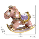 DecorBites™ Crystal Animal Figurines Trinket Box Hand Painted Ring Holder Dresser Decor Wedding Gift