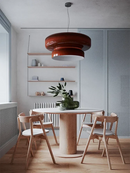 DecorBites™ Amber Green Glass Pendant Light Modern Round Dining Table Decor
