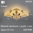 DecorBites™ Acrylic Lustre Chandelier for Living Room, Bedroom, Kitchen - Hanging Ceiling Lamps