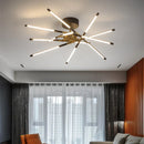 DecorBites™ Gold LED Ceiling Chandelier for Living Room Bedroom Kitchen - Dimmable Pendant Light