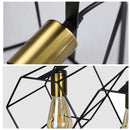 DecorBites™ Geometric LED Chandelier: Modern Metal Frame Light for Dining Room or Bedroom