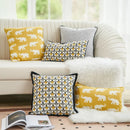 DecorBites™ Geometric Elephant Chenille Cushion Cover, Soft Fringed Pillow Case, Home Decoration