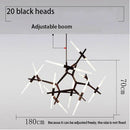 DecorBites™ LED Chandelier: Modern Gold Black Ceiling Pendant for Kitchen Dining Living Bedroom
