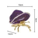 DecorBites™ Golden Crystal Agate Butterfly Sculpture Decorative Figurines