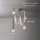 DecorBites™ Leather Marble Pendant Lights Luxury Dimmable Fixture Easy Installation Bedroom Living Room Lamp