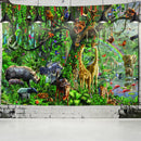 DecorBites™ Dinosaur Age Tapestry Wall Hanging Abstract Art Animal Psychedelic Mystery Tapiz