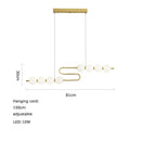 Modern gold led chandelier necklace lighting for dining room