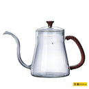DecorBites™ Glass Goose Beak Kettle | Stainless Steel | Wooden Handle