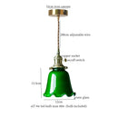 DecorBites™ Green Glass LED Pendant Light for Home Decor and Cafe Lighting