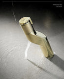 DecorBites™ Gold Basin Faucet: Single Handle Push-Button Mixer Tap for Bathroom, Brass Material