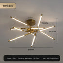 DecorBites™ Gold LED Ceiling Chandelier for Living Room Bedroom Kitchen - Dimmable Pendant Light