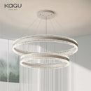 DecorBites™ Circle Rings LED Chandelier for Living & Dining Room - Modern Acrylic Aluminum Lighting